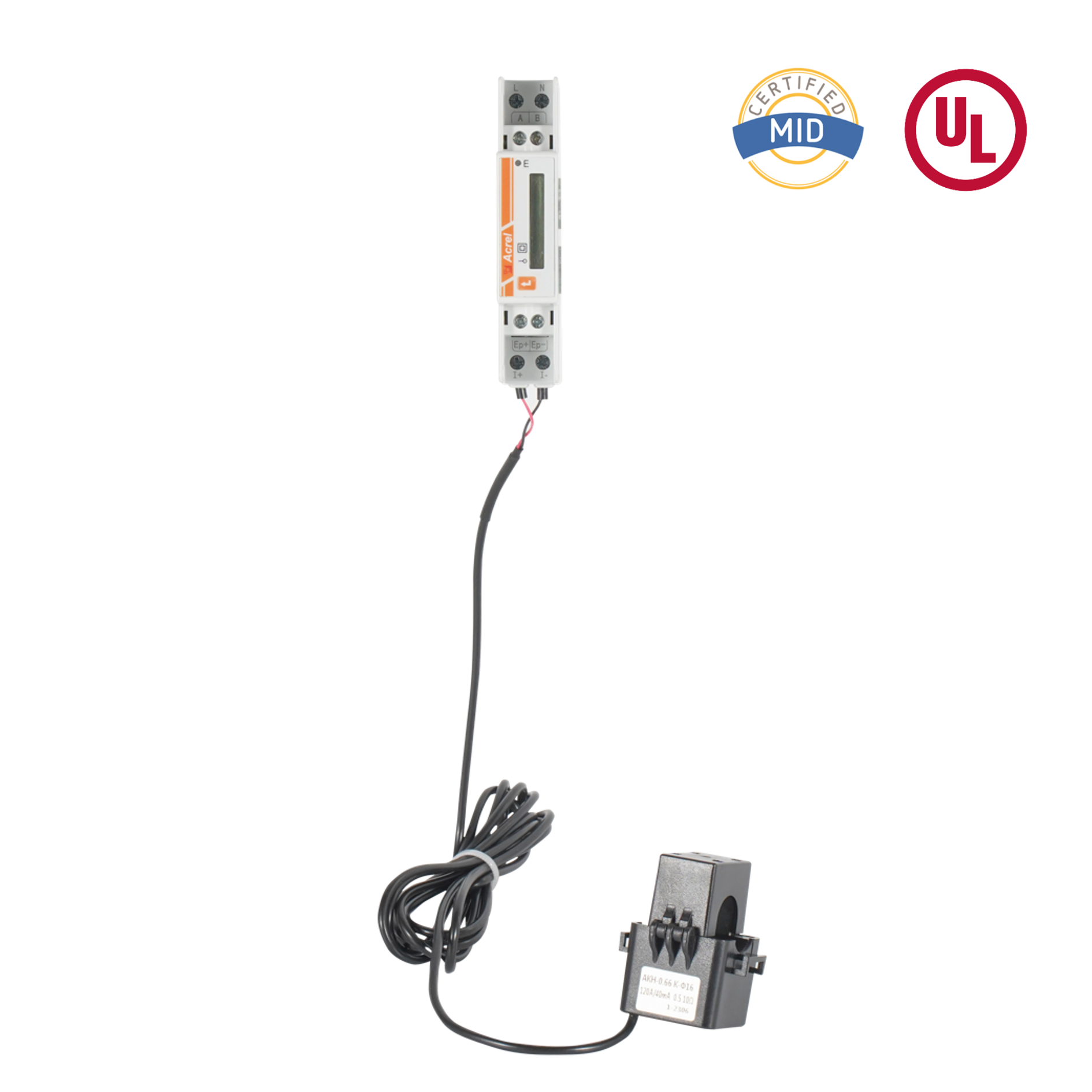 UL-certificeret AC enfaset energimåler med Split Core CT
